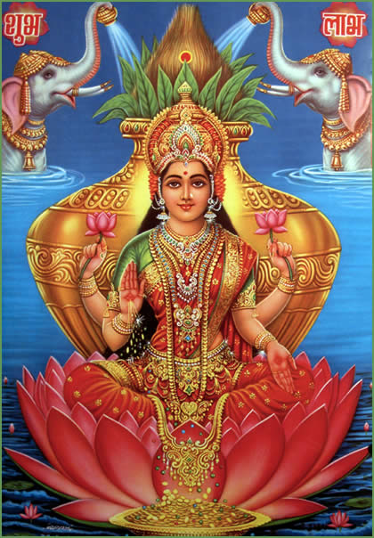 All about the Hindu deity Lakshmi - the goddess of prosperity, wealth, purity, generosity, and the embodiment of beauty, grace and charm.